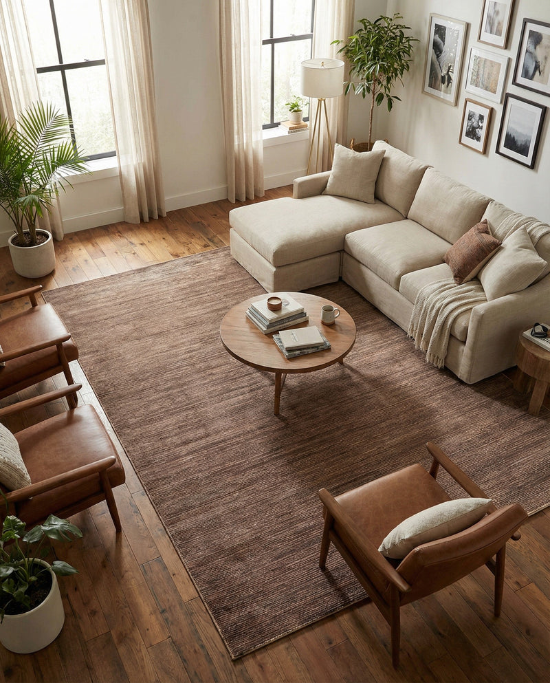 Bloomsbury Elegance Collection Area Rug -  Kensington (Brown) Rectangle Brown  lifestyle 11
