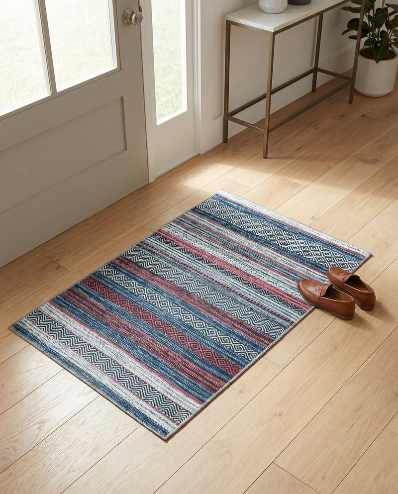 Laguna Sands Collection Area Rug -  Malibu Rectangle Navy Blue  lifestyle 21