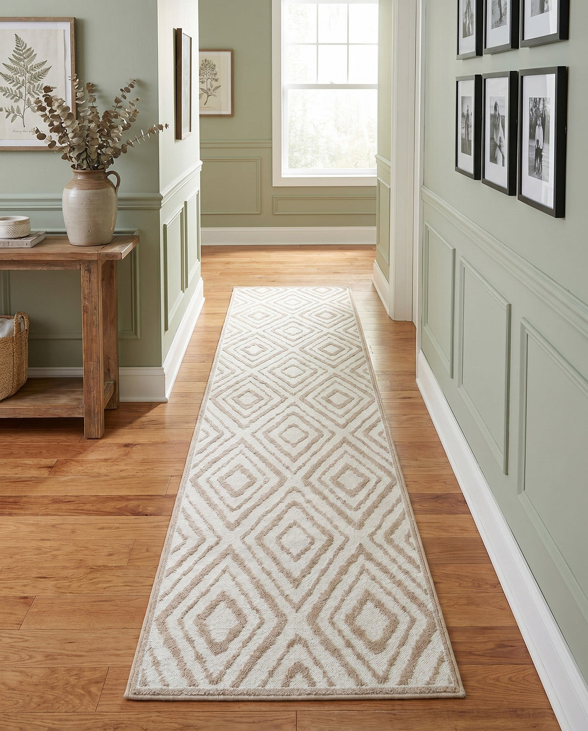 Sanctuary Retreat Collection Area Rug -  Oasis Runner Snow White  lifestyle 58