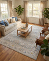 Savannah Series Collection Area Rug -  Beaufort Rectangle Cloud Gray  lifestyle 26