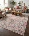 Vintage Memories Collection Area Rug - Echoes Rectangle Beige pink  lifestyle 13