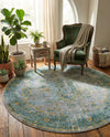Caribbean Breeze Collection Area Rug -  Calypso Round Gray  lifestyle 41