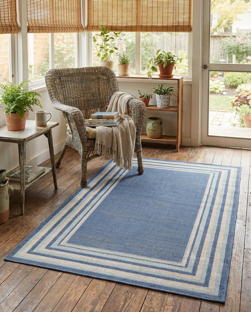 Lagoon Oasis Collection Area Rug -  Harbor Rectangle Blue  lifestyle 22