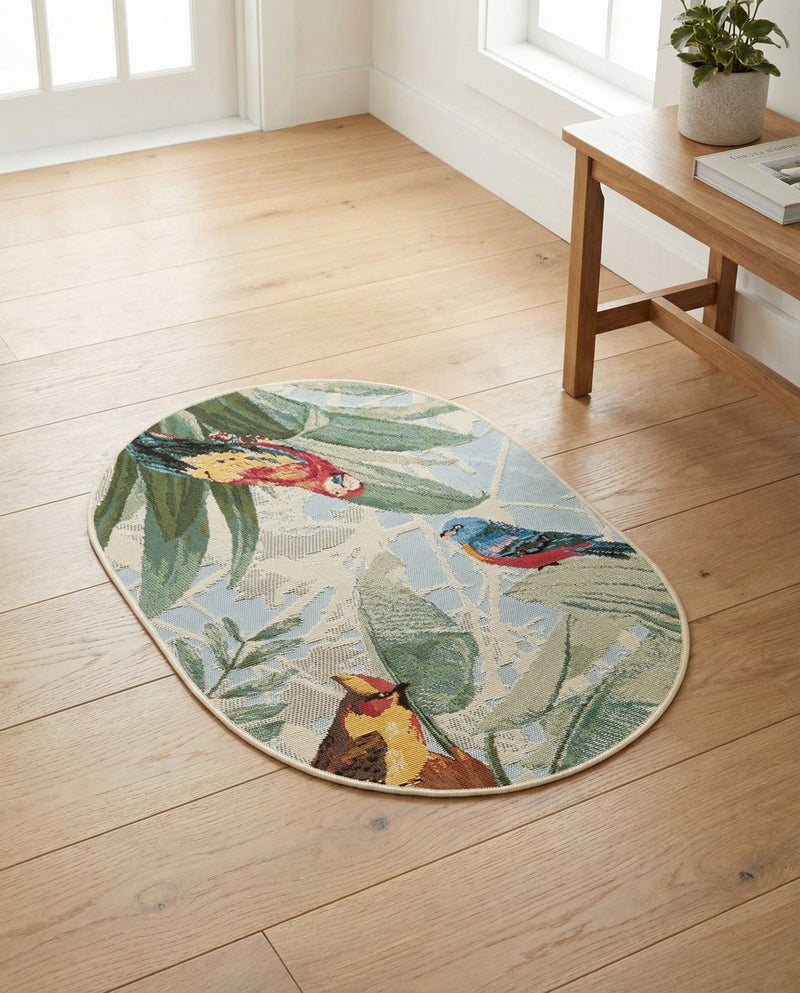 Seaside Blooms Collection Area Rug -  Tropic Oval Multi  lifestyle 26