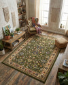 Isfahan Elegance Collection Area Rug - Naghsh-e Jahan (Green) Rectangle Green  lifestyle 55