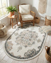 Beverly Grove Collection Area Rug - Melrose (Ivory) Oval Ivory  lifestyle 65