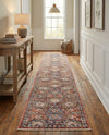 Seville Stripes Collection Area Rug -  Cordoba (Brick Red) Runner Brick Red  lifestyle 79