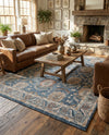 Mykonos Manor Collection Area Rug -  Paros Rectangle Blue  lifestyle 28