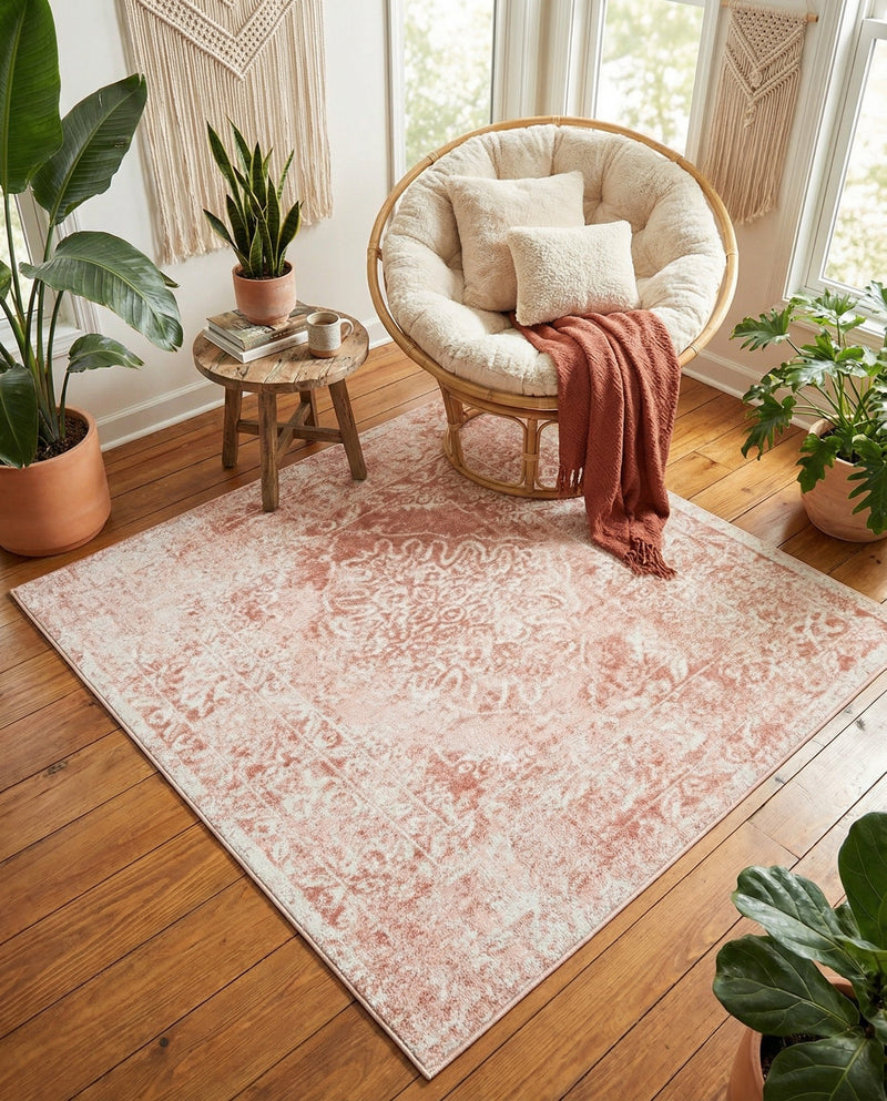 Cambridge Classics Collection Area Rug -  Magdalene (Pink) Square Pink  lifestyle 30