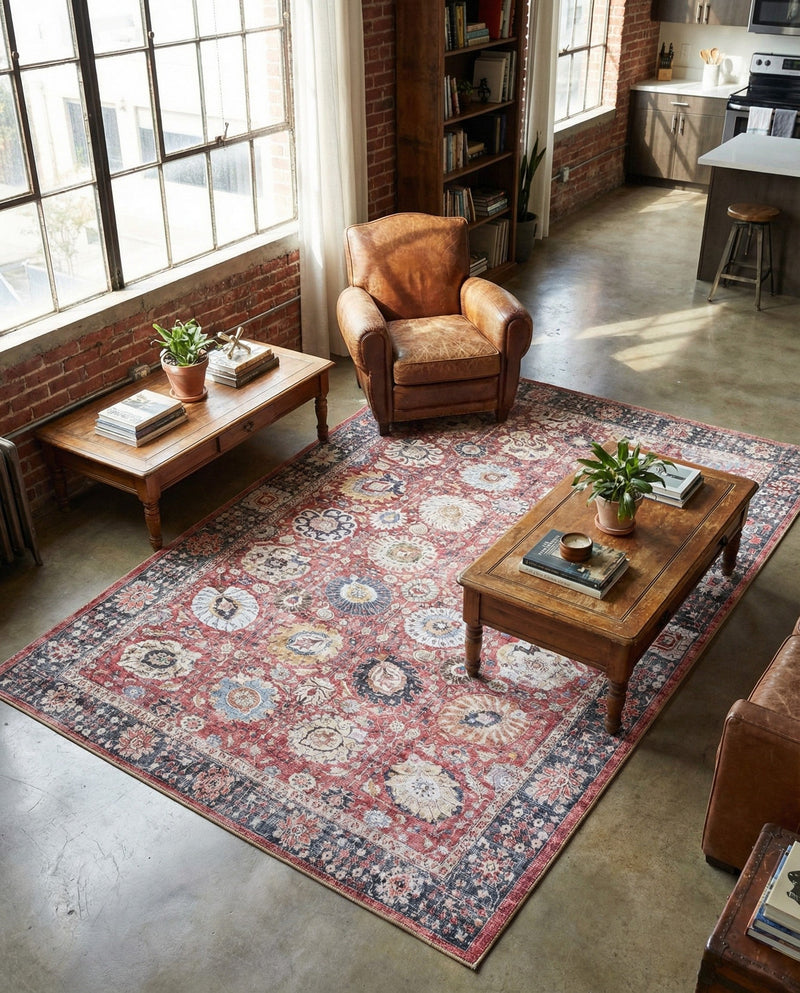 Heritage Elegance Collection Area Rug -  Gatchina Rectangle Vintage Red  lifestyle 18