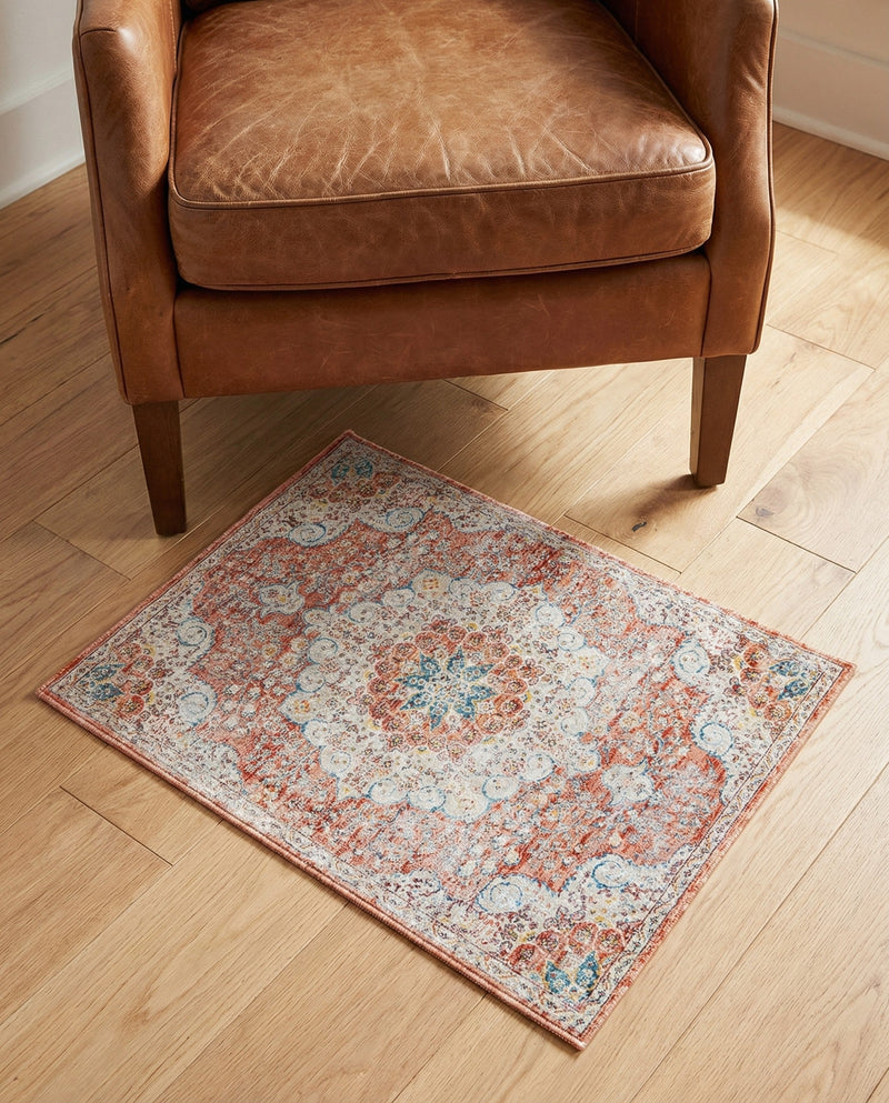 Coastal Haven Collection Area Rug - Seabreeze (Red) Rectangle Red  lifestyle 18