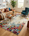 Chromatic Oasis Collection Area Rug -  Blush Rectangle Multi  lifestyle 31