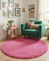 Plush Oasis Collection Area Rug - Serenity (Taffy Pink) Round Taffy Pink  lifestyle 65