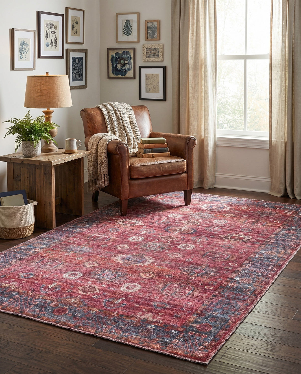 Zahara Oasis Collection Area Rug -  Ouarzazate Rectangle Antique Red  lifestyle 10