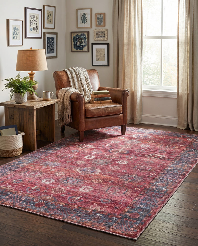 Zahara Oasis Collection Area Rug -  Ouarzazate Rectangle Antique Red  lifestyle 10