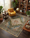Savannah Soiree Collection Area Rug - Serengeti (Green) Rectangle Green  lifestyle 18