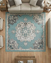 Beverly Grove Collection Area Rug - Melrose (Aqua) Square Aqua  lifestyle 64