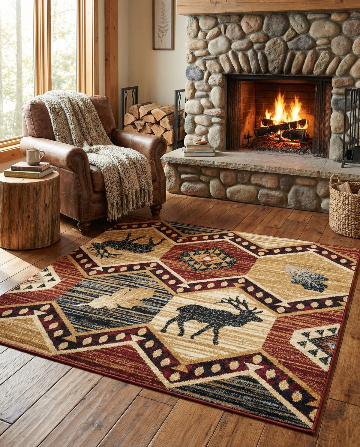 Frontier Trails Collection Area Rug -  Mesa Square Multi  lifestyle 83