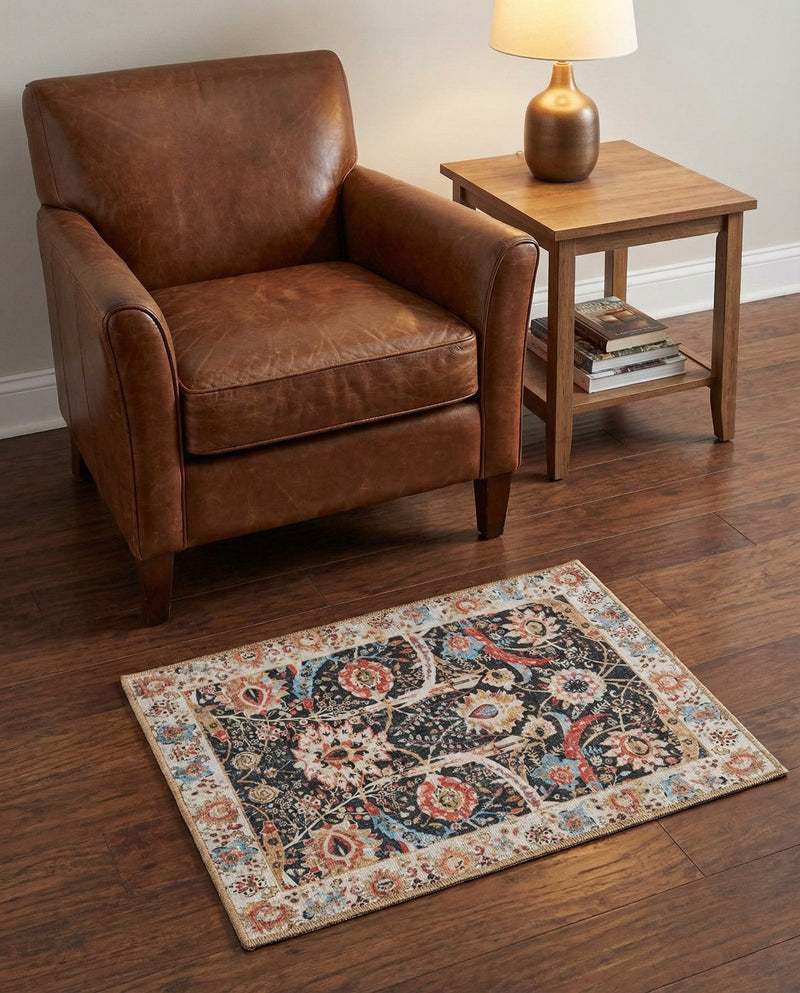 Heritage Elegance Collection Area Rug -  Topkapi Rectangle Black  lifestyle 38