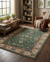 Casablanca Tapestry Collection Area Rug -  Marrakech (Emerald Green) Rectangle Emerald Green  lifestyle 10