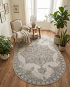 Mykonos Manor Collection Area Rug -  Tinos (Ivory) Oval Ivory  lifestyle 70
