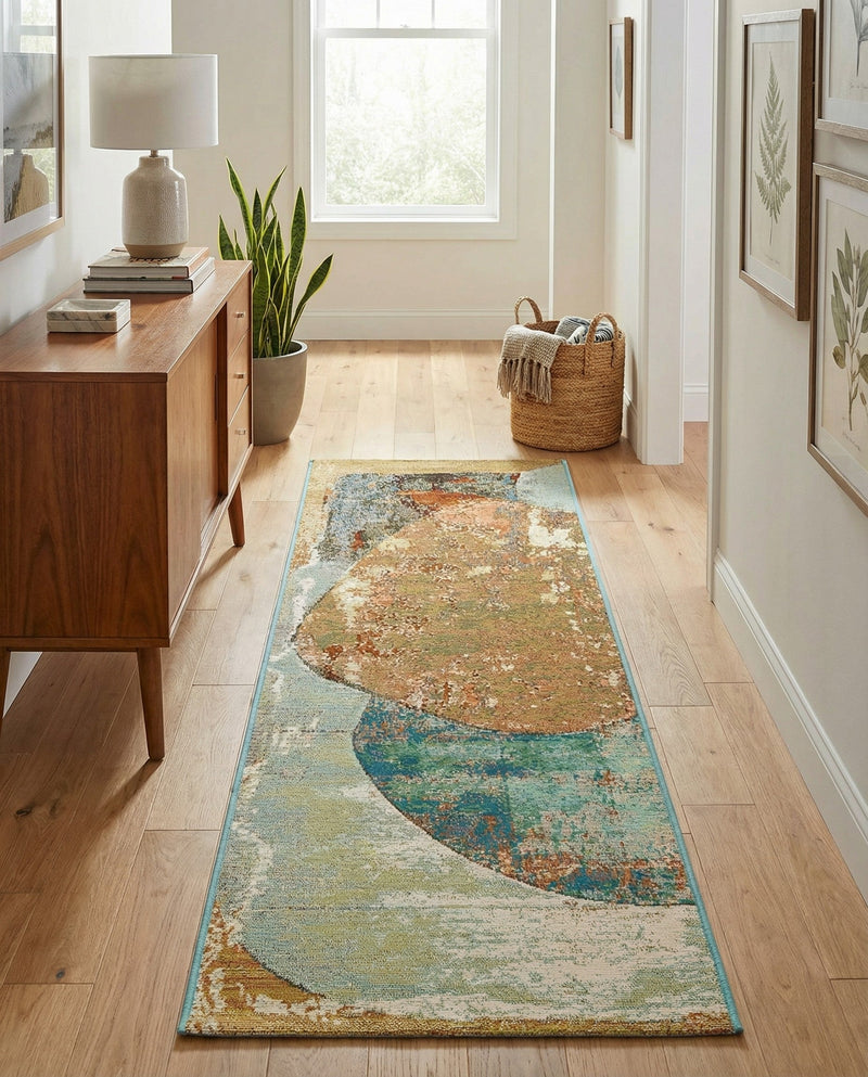 Urban Terrace Collection Area Rug -  Portico Runner Multi  lifestyle 11