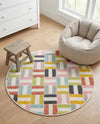 Wonder Tykes Collection Area Rug -  Kaleidoscope Round Multi  lifestyle 29