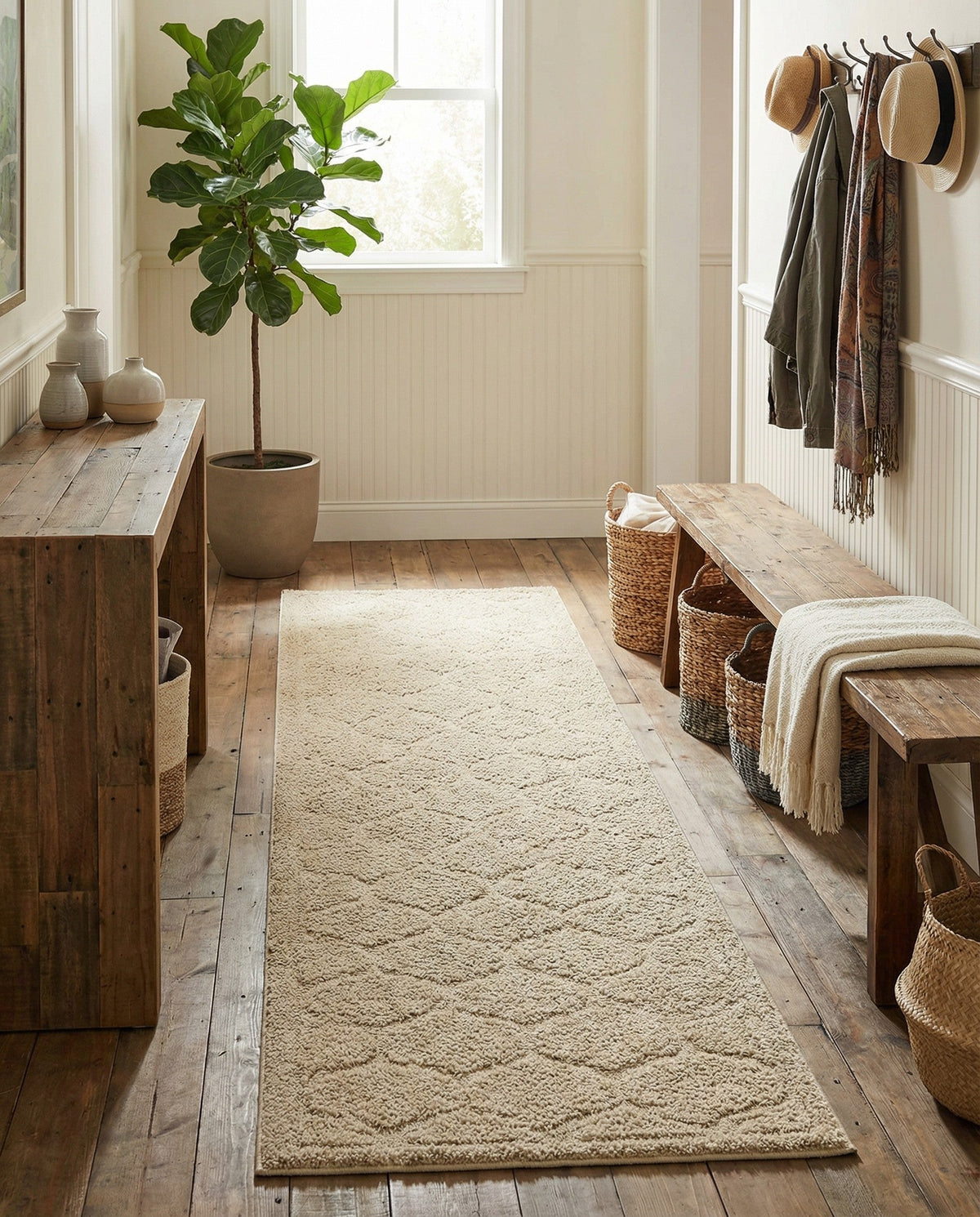 Trellis Haven Collection Area Rug -  Havencrest Runner Beige  lifestyle 126
