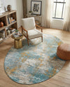 Arcadia Rugs Collection Area Rug -  Nirvana Oval Cream Blue  lifestyle 35