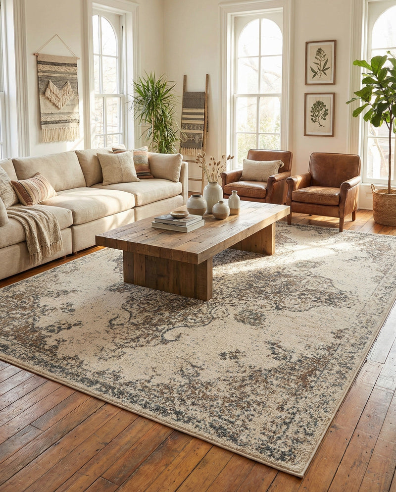 Gobi Sands Collection Area Rug -  Lop Rectangle Cream  lifestyle 20