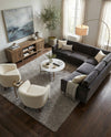 Majestic Manor Collection Area Rug - Versailles (Silver Screen) Rectangle Silver Screen  lifestyle 25