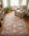 Seville Stripes Collection Area Rug -  Cordoba (Brick Red) Rectangle Brick Red  lifestyle 18