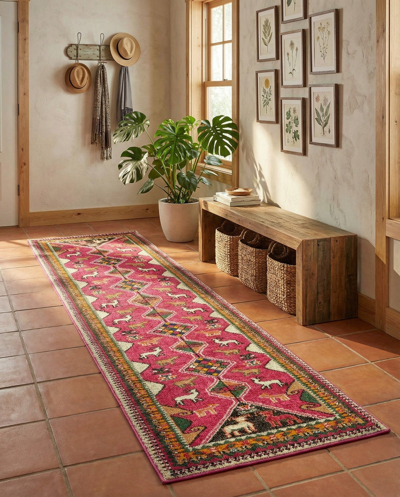Sedona Vista Collection Area Rug -  Nolina Runner Pink  lifestyle 42