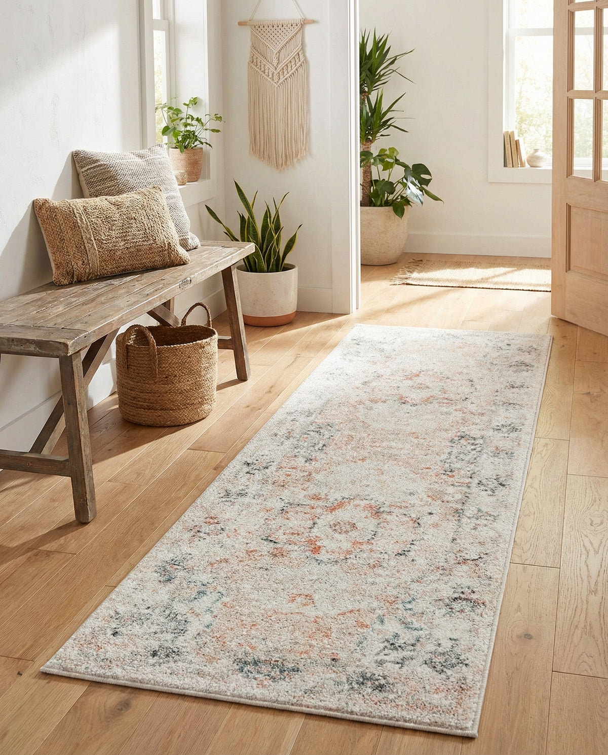 Parisian Elegance Collection Area Rug - Versailles (Ivory) Runner Ivory  lifestyle 87