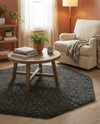 Plush Oasis Collection Area Rug - Serenity (Graphite Gray) Octagon Graphite Gray  lifestyle 63