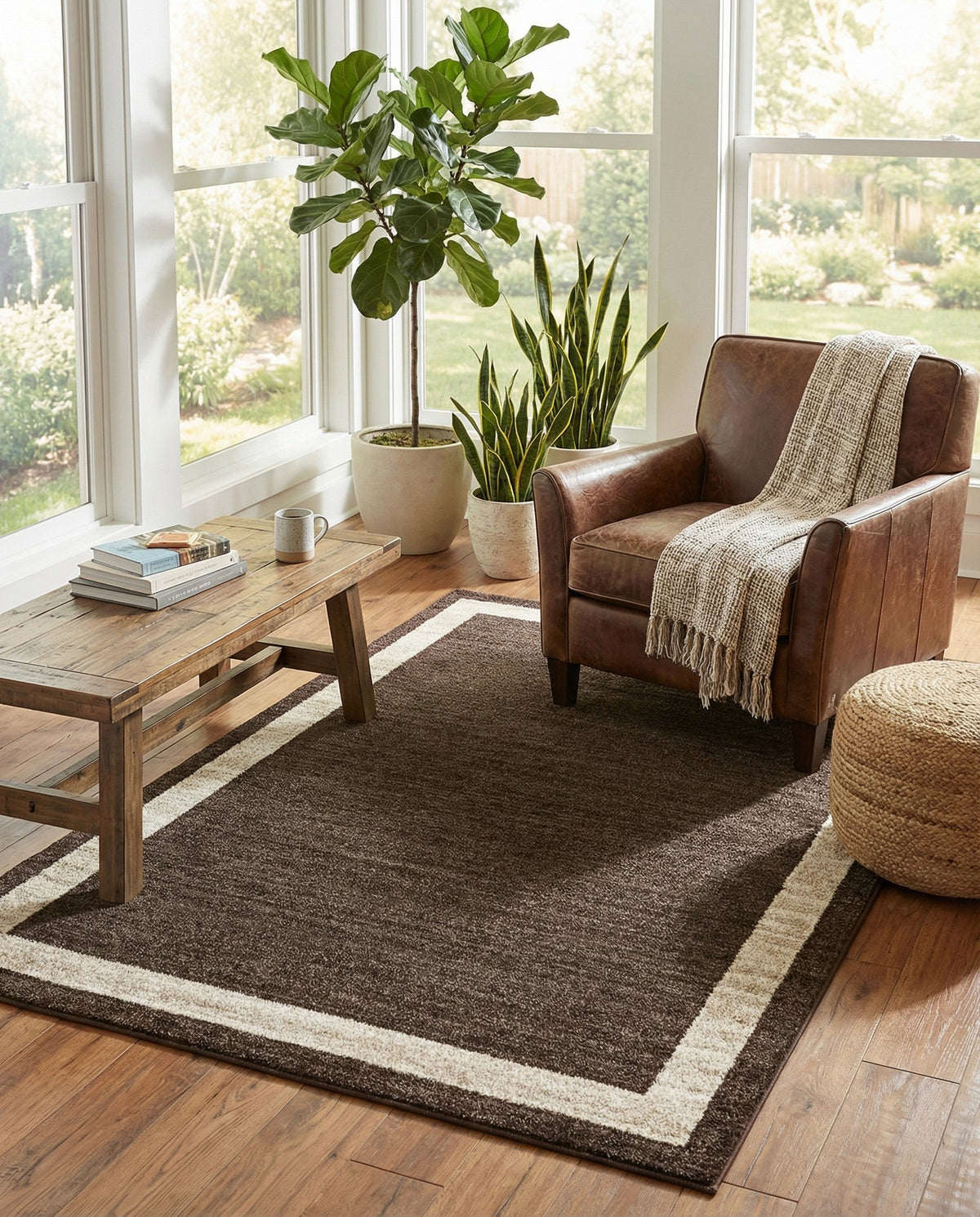 Studio Haven Collection Area Rug -  Alcove (Brown) Rectangle Brown  lifestyle 9