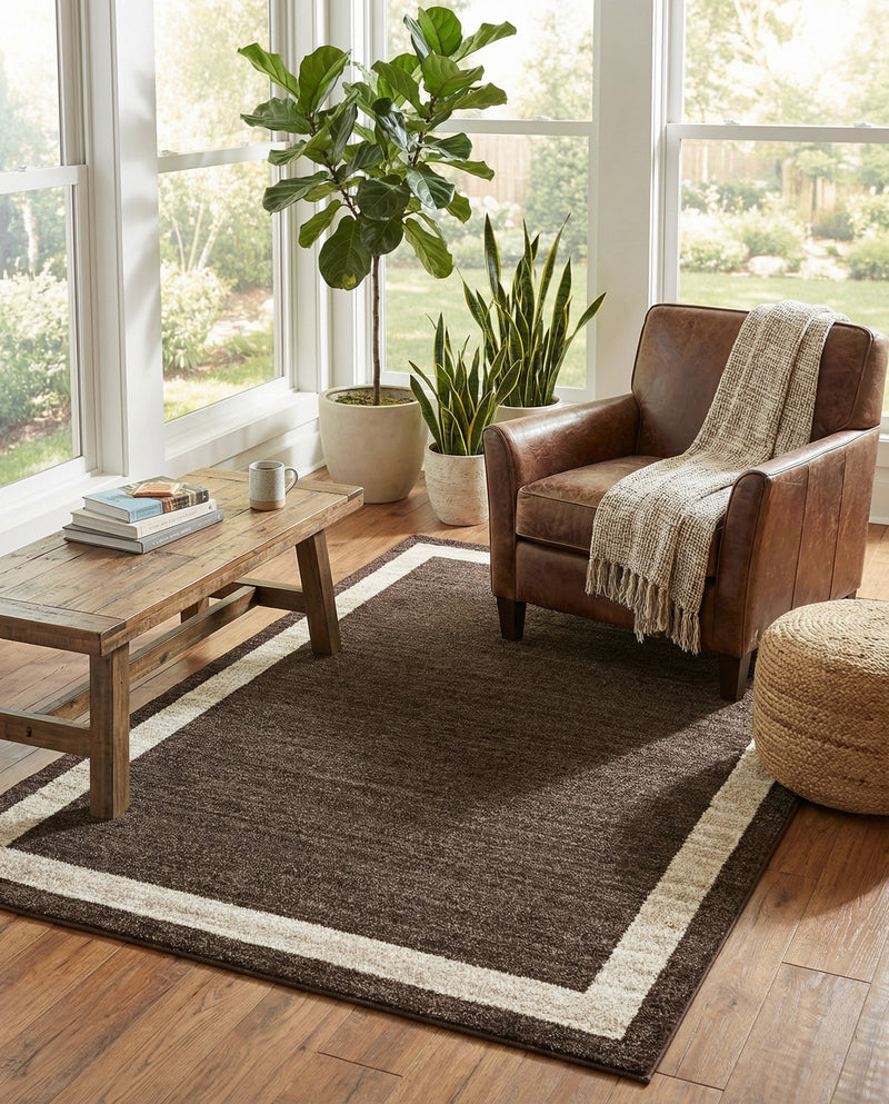 Studio Haven Collection Area Rug -  Alcove (Brown) Rectangle Brown  lifestyle 9