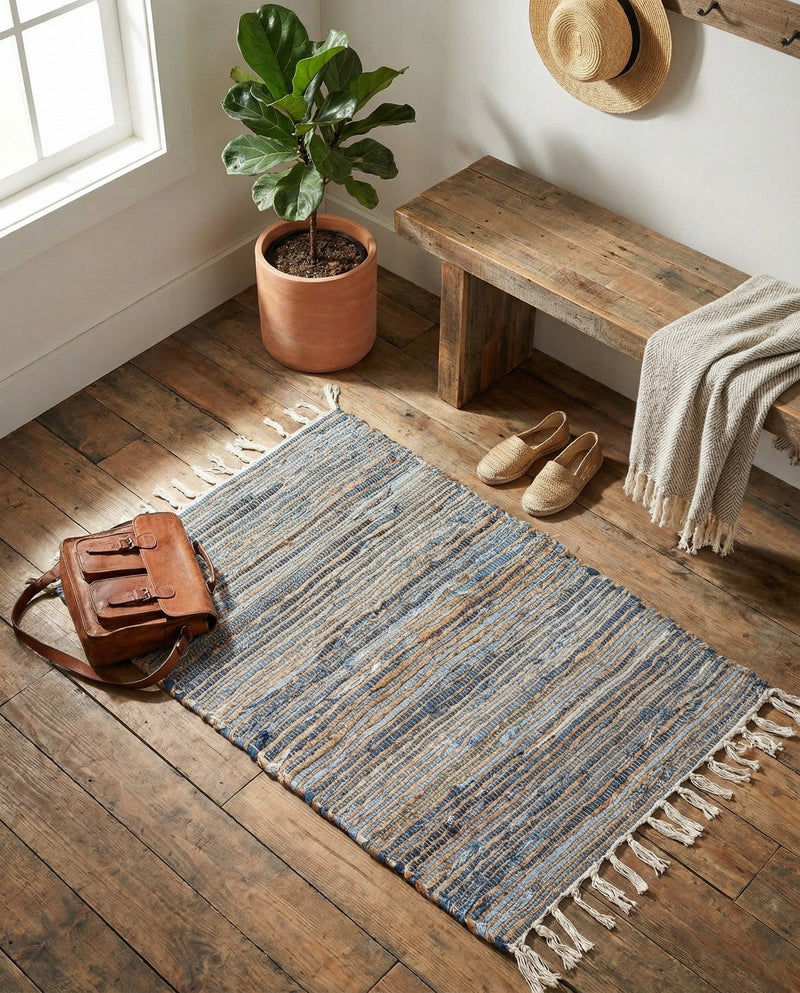 Osian Looms Collection Area Rug - Capri Rectangle Blue  lifestyle 20