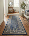 Soho Elegance Collection Area Rug -  Mercer (Blue) Runner Blue  lifestyle 34