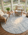 Coastal Haven Collection Area Rug -  Shoreline Round Gray  lifestyle 80