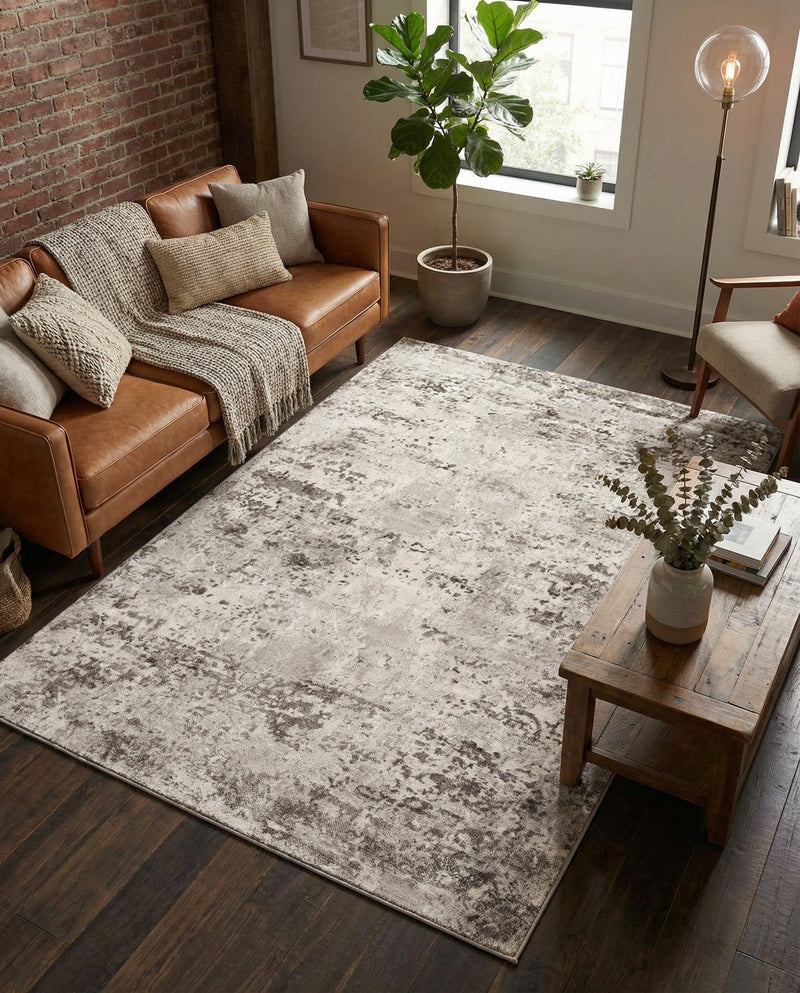 Luminara Sands Collection Area Rug - Elysium (Stone Gray) Rectangle Stone Gray  lifestyle 8