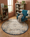 Coastal Manor Collection Area Rug -  Tidewater Round Cream  lifestyle 47