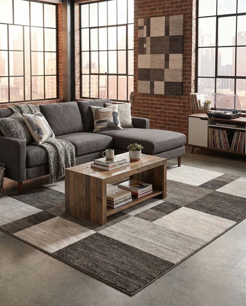 Autumn Meadow Collection Area Rug -  Sycamoreside (Gray) Rectangle Gray  lifestyle 7