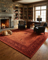 Horizon Collection Area Rug -  Apex (Rust Red) Square Rust Red  lifestyle 45