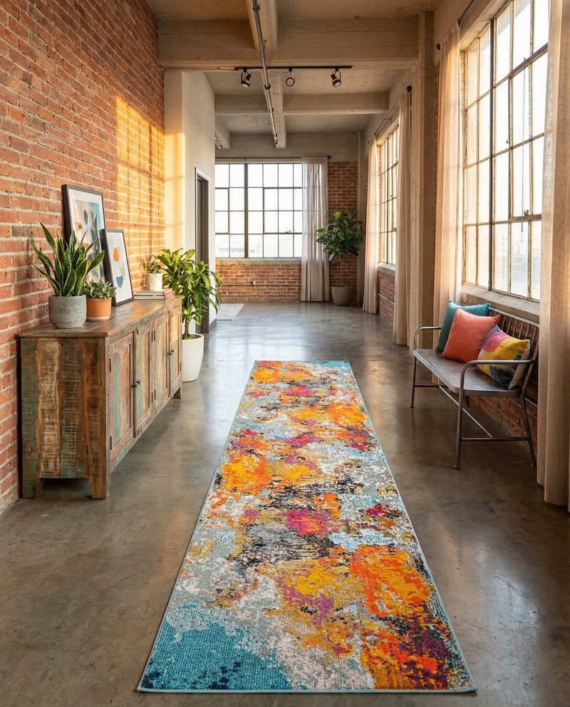 Colorburst Oasis Collection Area Rug -  Spectrum Runner Multi  lifestyle 47