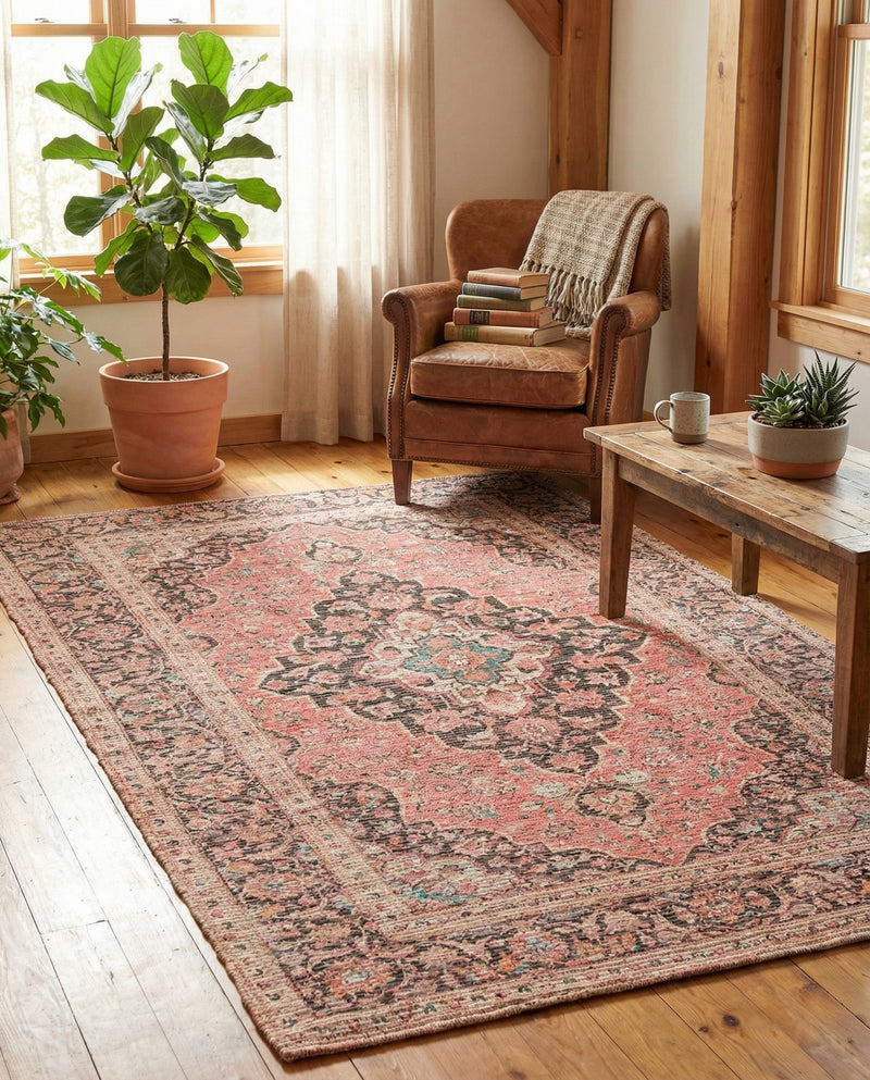 Savannah Threads Collection Area Rug -  Chihuahuan Rectangle Red  lifestyle 14