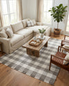 Sustainable Grid Indoor-Outdoor Oasis Collection Area Rug - Savannah Rectangle Gray  lifestyle 31