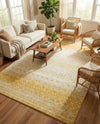 Mediterranean Lattice Collection Area Rug -  Casablanca (Ivory and Yellow) Rectangle Ivory and Yellow  lifestyle 7