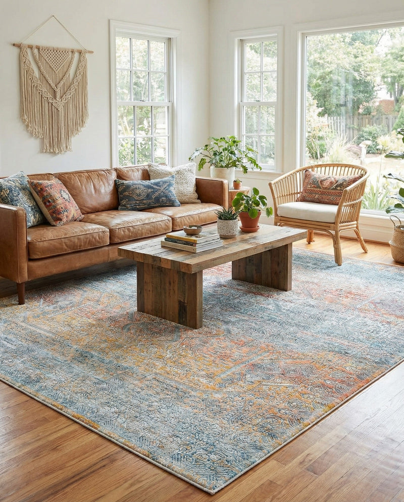 Coastal Haven Collection Area Rug -  Oceania Rectangle Multi  lifestyle 14