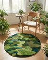 Forest Floor Oasis Collection Area Rug - Willowbrook Round Green  lifestyle 32